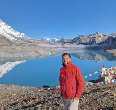 Standing Infront of Tilicho Lake