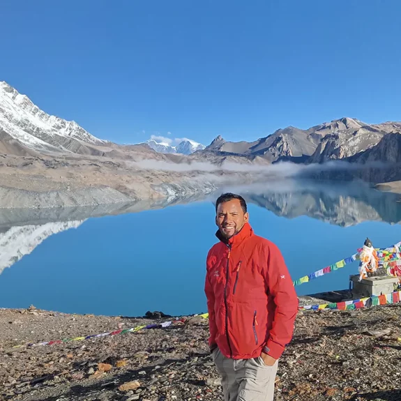 Standing Infront of Tilicho Lake